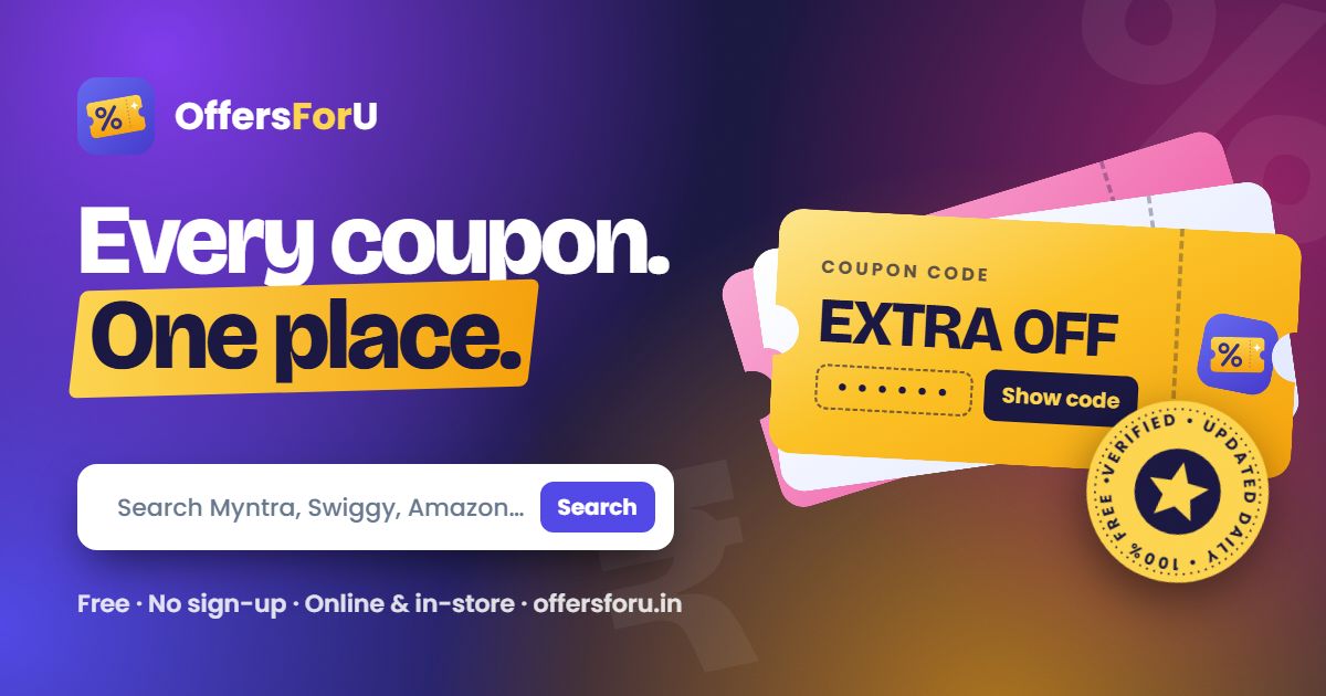 Latest coupon codes & offers | OffersForU